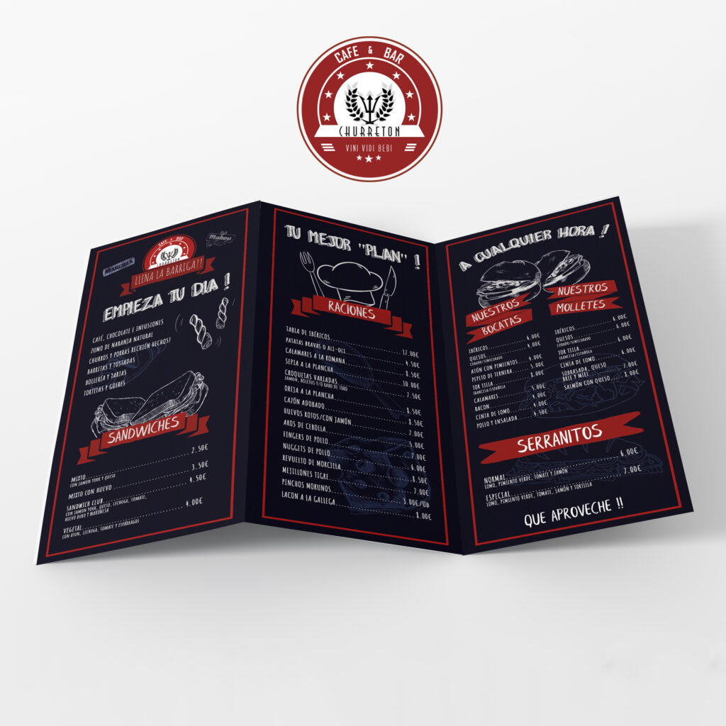 Diseo grafico menu el churreton