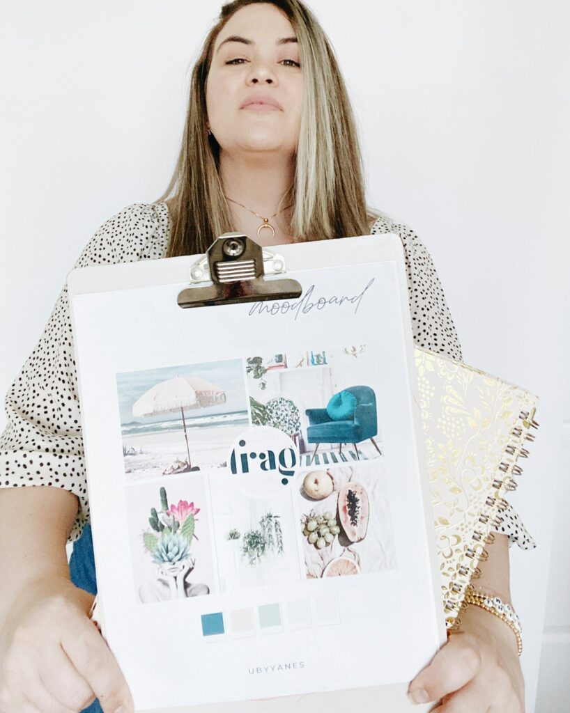 Imagen de un tablero con moodboard