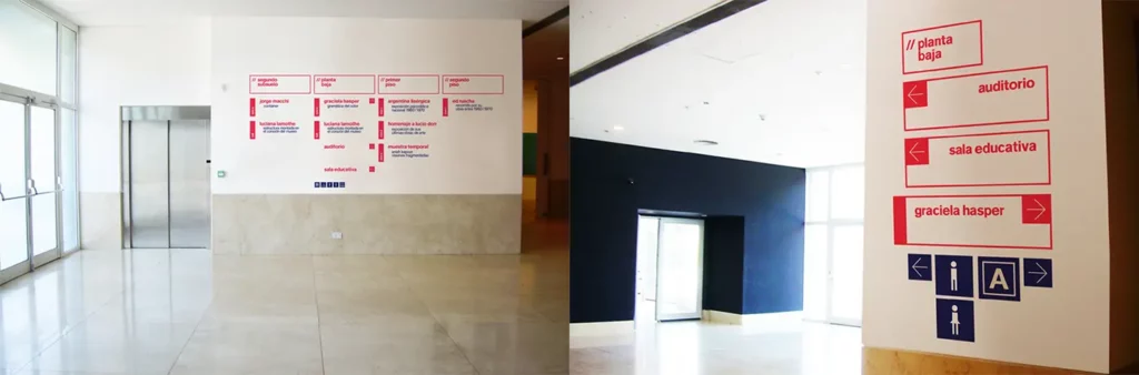 diseño grafico. señaletica de interiores